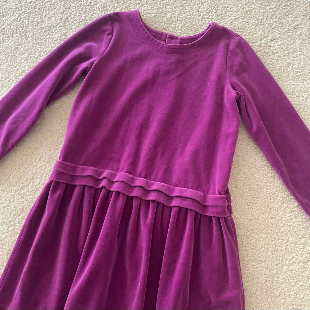 Hanna Anderson Velour Party Dress | Size 130cm US 8 | Purple